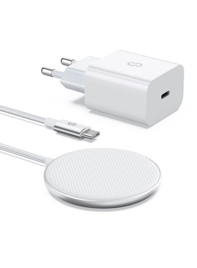 ساينك واير شاحن لاسلكي مغناطيسي سريع بتقنية Qi مع شاحن جداري USB-C – موديل SW-WL624NEW من سينكواير - Image 1