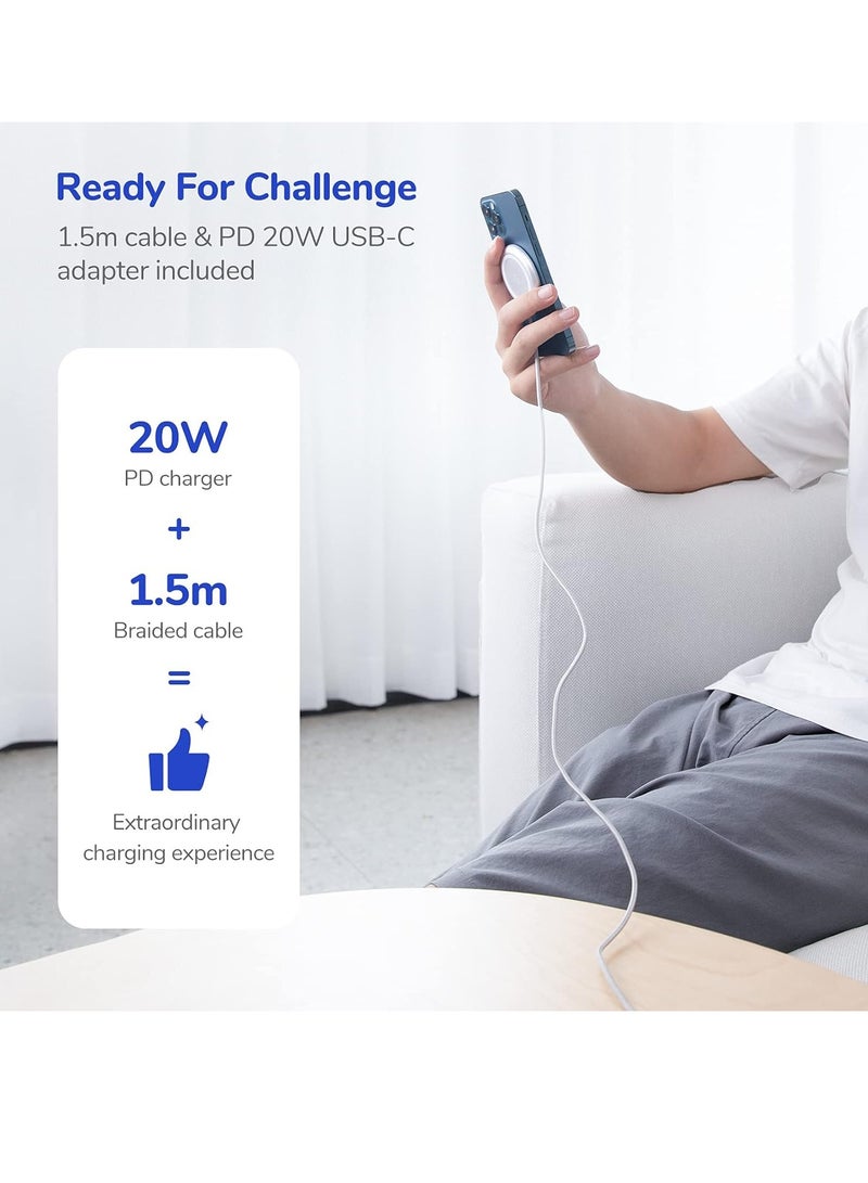 ساينك واير شاحن لاسلكي مغناطيسي سريع بتقنية Qi مع شاحن جداري USB-C – موديل SW-WL624NEW من سينكواير - Image 5