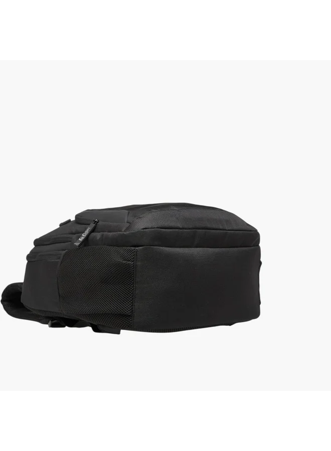 Lee Cooper Men Textured Backpack with Adjustable Shoulder Straps - 17x31x44 cm