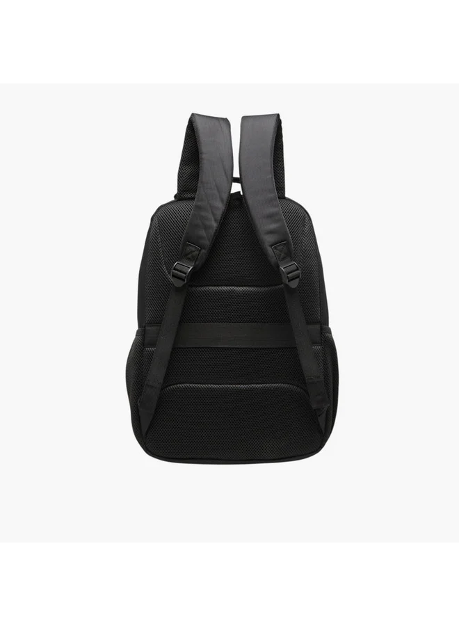 Lee Cooper Men Textured Backpack with Adjustable Shoulder Straps - 17x31x44 cm