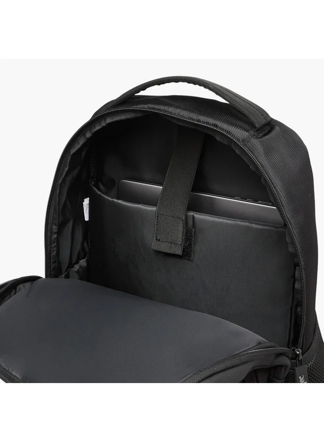 Lee Cooper Men Textured Backpack with Adjustable Shoulder Straps - 17x31x44 cm