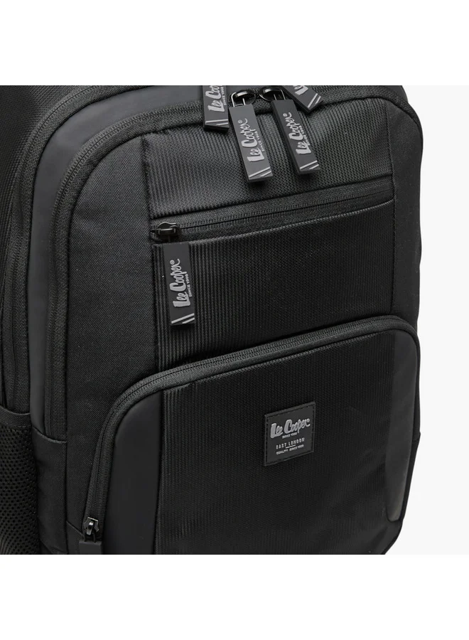 Lee Cooper Men Textured Backpack with Adjustable Shoulder Straps - 17x31x44 cm
