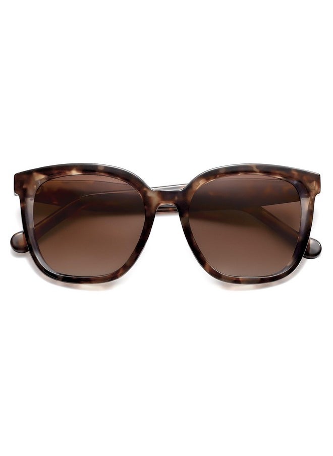 Sojos Trendy Polarized Sunglasses For Women Classic Retro Square Womens Shade Sunnies Sj2333,Tortoise Coffee  - Image 4