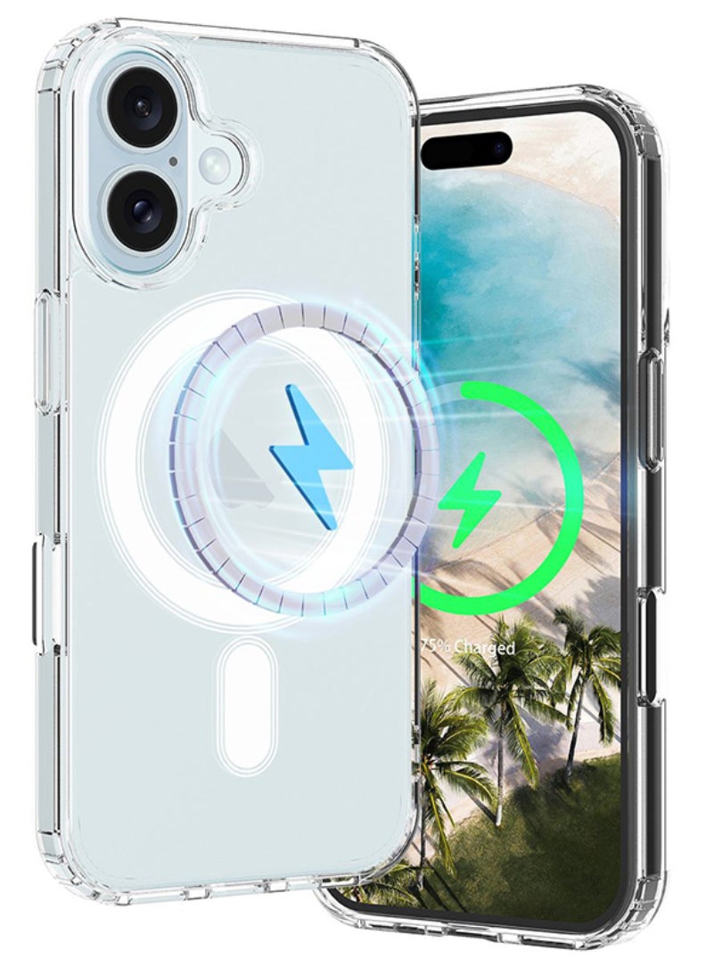 Theodor - iPhone 16 Plus Magsafe Magnetic Case for iPhone Compatible with Wireless Charging, Shockproof Phone Bumper Cover - Butterflies - Image 1