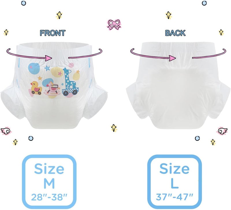 CutiePlusU Adult Diaper 3 Pieces Adult Diapers Sample Maximum Overnight Absorbency White Back Sheet Cartoon Car Large 3747 - Image 4