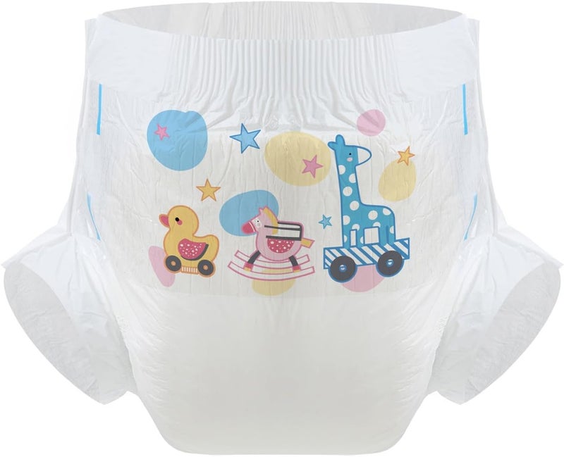 CutiePlusU Adult Diaper 3 Pieces Adult Diapers Sample Maximum Overnight Absorbency White Back Sheet Cartoon Car Large 3747 - Image 1