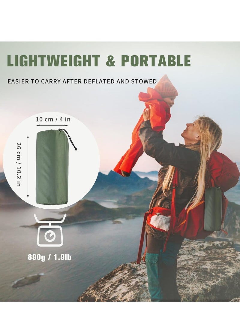 Generic Camping Sleeping Pad, Extra Thickness 10 CM Inflatable Sleeping Mat with Pillow Built-in Pump, Compact Ultralight Waterproof Camping Air Mattress for Backpacking, Hiking, Tent, Traveling - Image 5