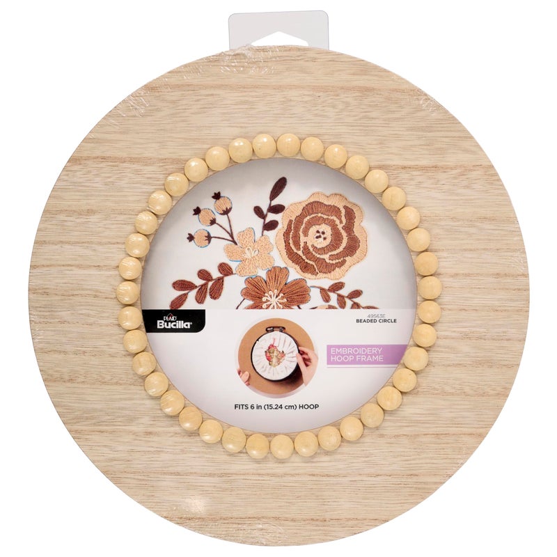 Bucilla, Embroidery Hoop Beaded Circle Frame, Fits 6" Embroidery Hoop - Image 1