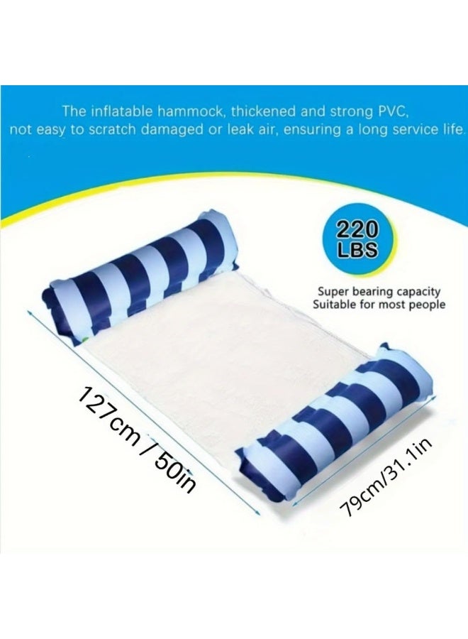 Generic Swim Rings, Inflatable Hammock Bed | Comfortable Floating Water Mattress | Portable, Leak-Proof, Lightweight Design for Pool, Beach, Summer Relaxation & Vacation Fun - Image 1