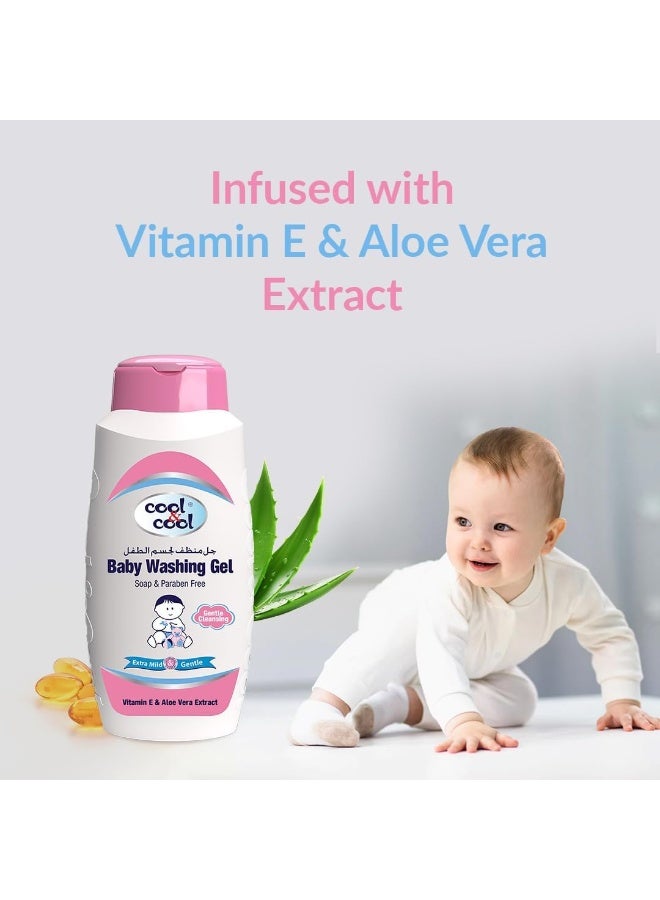 Cool & Cool Cool & Cool Baby Washing Gel- 60ML - Head to Toe Baby Bath, Dye Free, Tear Free, Alcohol Free, Paraben-Free, Vitamin-E & Aloe Vera Extract With Extra Mild Formula - Image 3