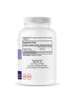 BESTVITE Hawthorn Berry 600mg per Capsule (240 Vegetarian Capsules) - No Stearates - No Fillers - Vegan - Non GMO - Gluten Free  - Image 2