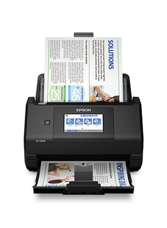EPSON WorkForce ES-580W Wireless Auto-Sheet Feed Scanner WiFi Connected Black - Image 1