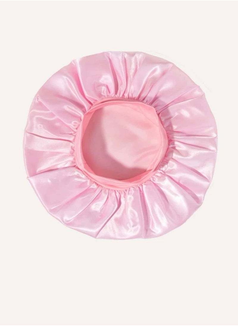 Shein Soft Satin Hair Cap Pink color  - Image 2