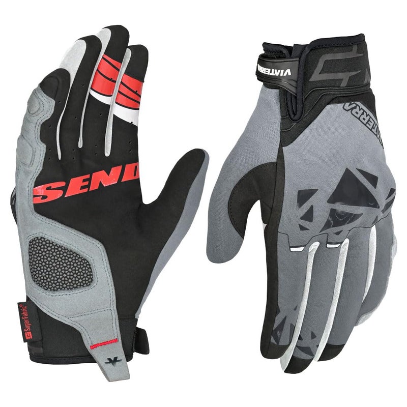 ViaTerra Roost Offroad Motorcycle Trail Riding GlovesSasTec CE Level 2 Knuckle ProtectorsSuperior Control Unmatched GripTouch Screen Friendly Riding Gloves Gray XL - Image 2