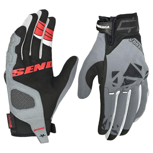 ViaTerra Roost Offroad Motorcycle Trail Riding GlovesSasTec CE Level 2 Knuckle ProtectorsSuperior Control Unmatched GripTouch Screen Friendly Riding Gloves Gray XL - Image 1