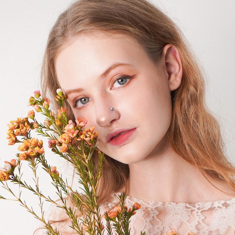 ONESING 9-40 Pcs Nose Rings - Hoops, Studs & L Shape - Hypoallergenic Stainless Steel Nose Piercings for Women & Men - Image 5