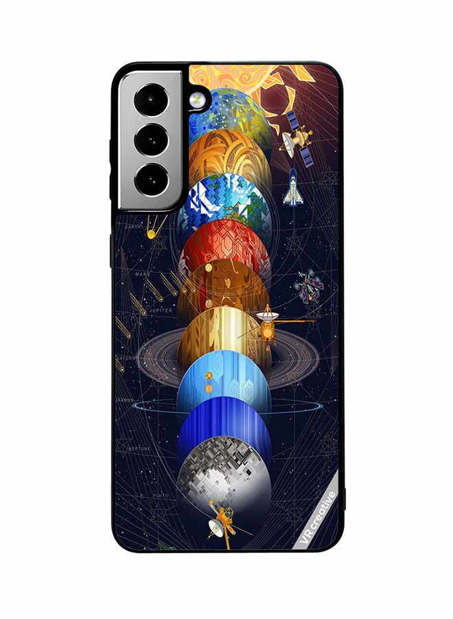 VR CREATIVE Protective Case Cover For Samsung Galaxy S21 FE 5G Earth Design Multicolour - Image 1