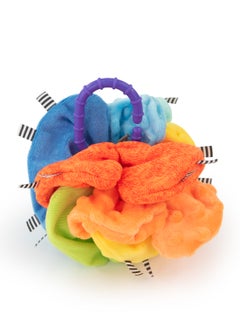 Sassy Sassy Crinkle Ball Sensory Toy - Soft Textured Fabric, Crinkling Sound, Easy Grip Ring, Stimulates Touch & Hearing - Developmental Baby Toy for 3+ Months  - Image 2