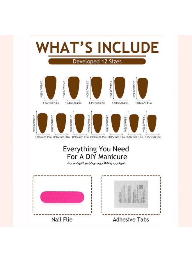 THEMIDI. Cat Eye Amber Red Press On Nails Almond Shape Glossy Gradient Artificial Nails Set Full Cover Fake Nails Reusable Stick On Nails Soft Gel Acrylic Nail Kit Elegant Minimalist Nails For Women Daily Wear Office Wedding Eid Party Salon Style Long Lasting Damage Free Nails - Image 4