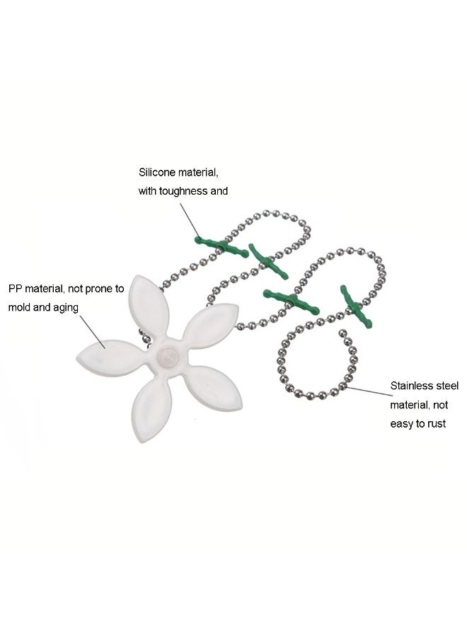 10 Pack Drain Hair Catcher Cleaner Tool, Flower Shaped Beaded Sink Drain Hair Remover Hook, Flexible Clog Removal Tool for Bathtub Sewer Basin Shower Drains, Reusable Pipe Dredger to Clear Hair Clogs, Household Bathroom Sink Drain Cleaning Accessories - Image 4