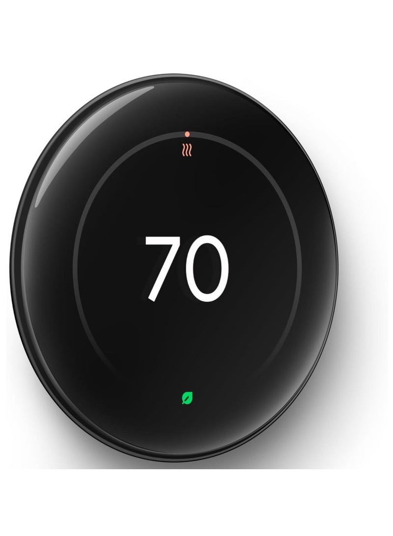 جوجل منظم الحرارة التعليمي من Google Nest (الجيل الرابع) مع مستشعر درجة الحرارة Nest (الجيل الثاني) - أوبسيديان مصقول - Image 3