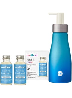 Method Method Foaming Hand Wash Concentrates Starter Kit Sea Minerals 1 Reusable 10 fl oz Bottle and 2 Recyclable 1 fl oz Refills 