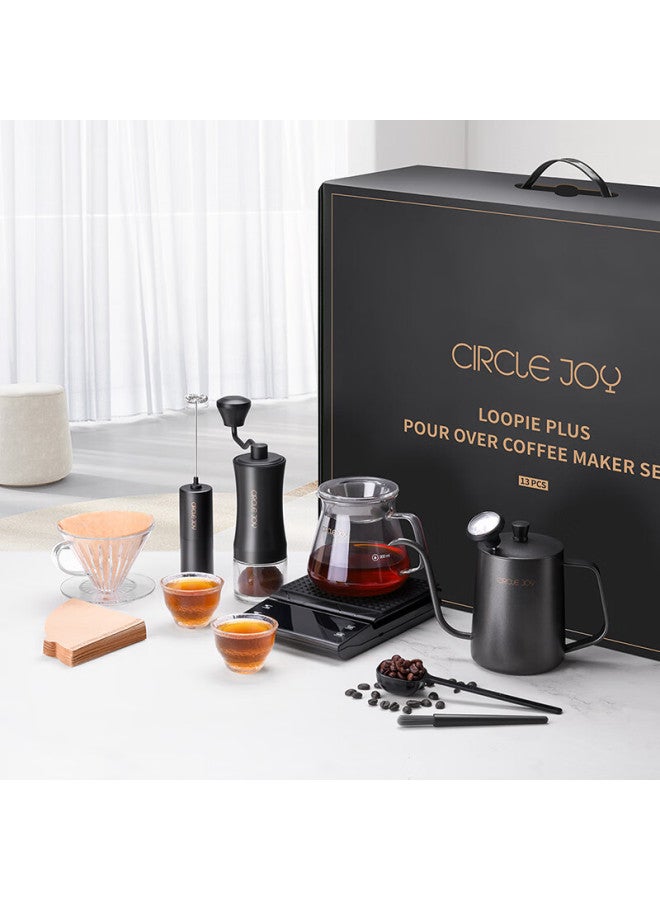 CircleJoy Circle Joy Hand Drip Coffee Pot Set Gift Box Hand Grinder Handheld Coffee Bean Grinder Hand Punch Pot Set Plus - Image 2
