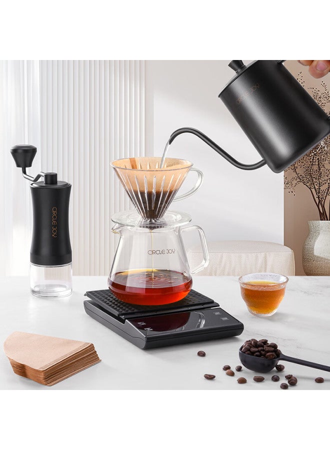 CircleJoy Circle Joy Hand Drip Coffee Pot Set Gift Box Hand Grinder Handheld Coffee Bean Grinder Hand Punch Pot Set Plus - Image 3