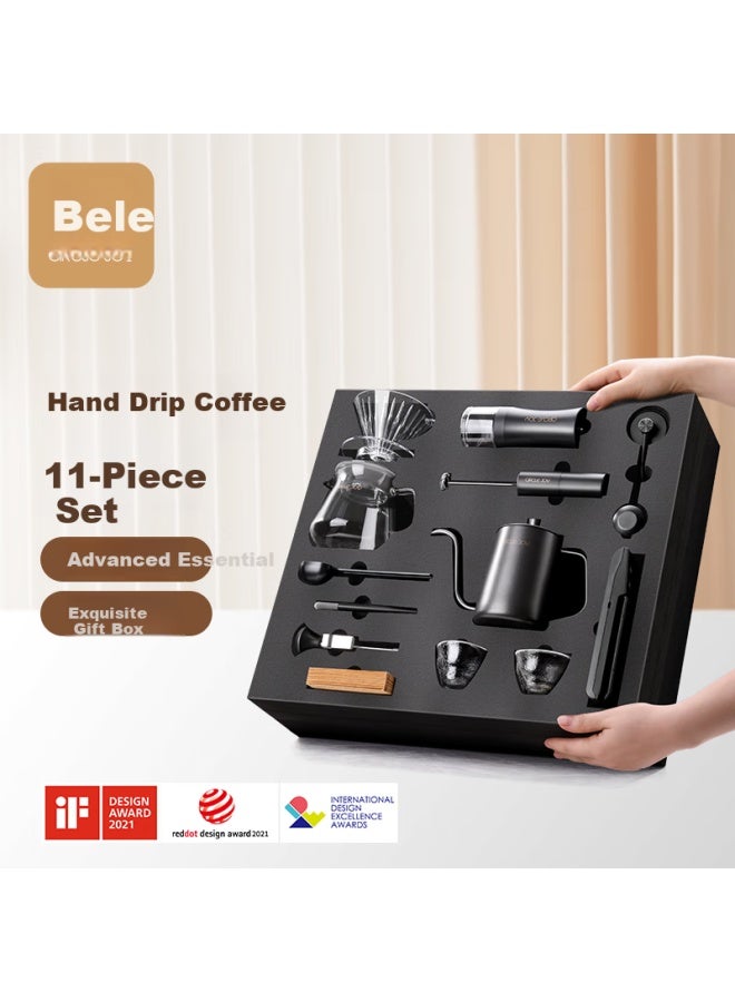 CircleJoy Circle Joy Hand Drip Coffee Pot Set Gift Box Hand Grinder Handheld Coffee Bean Grinder Hand Punch Pot Set Plus - Image 1