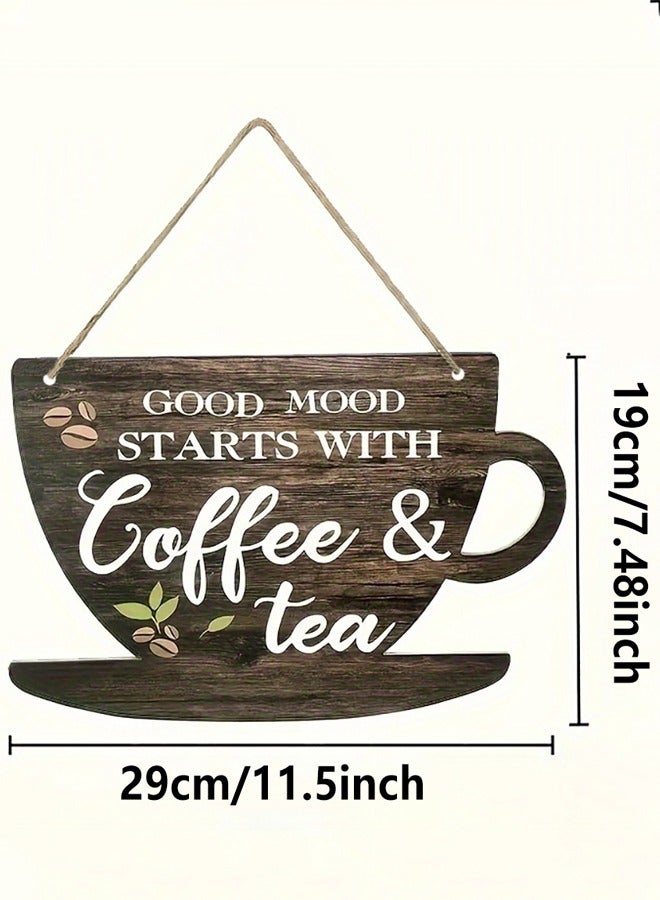BF HOME Vintage Kitchen Wooden Hanging Sign Creative Coffee Shop Decorative Perfect for Coffee Bar Kitchen Office and Home Wall Decor  - Image 3