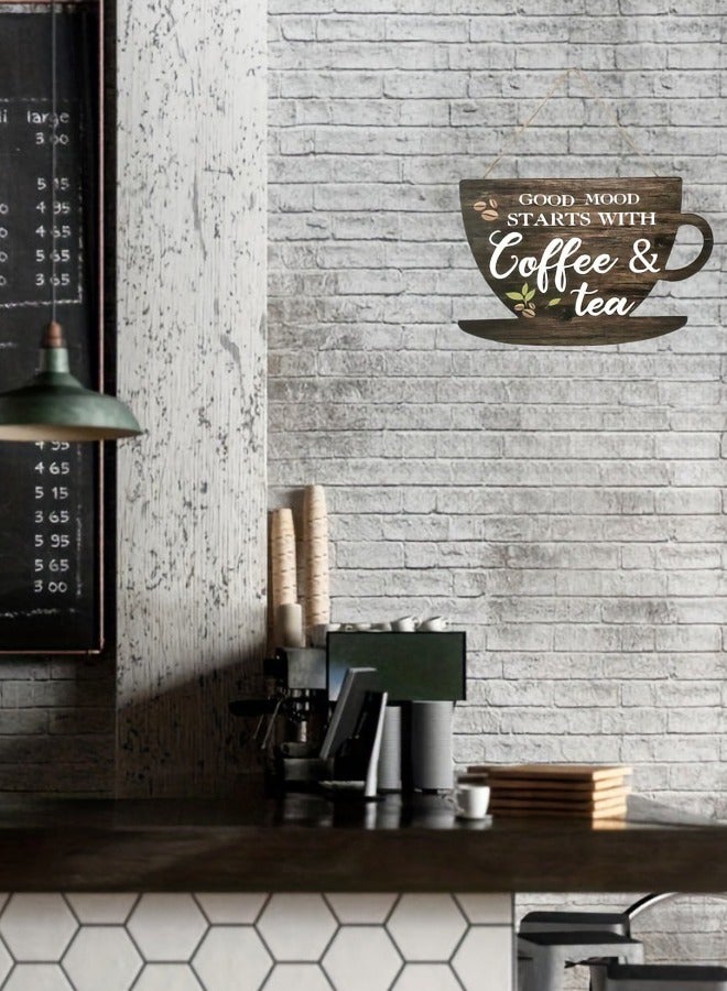 BF HOME Vintage Kitchen Wooden Hanging Sign Creative Coffee Shop Decorative Perfect for Coffee Bar Kitchen Office and Home Wall Decor  - Image 2