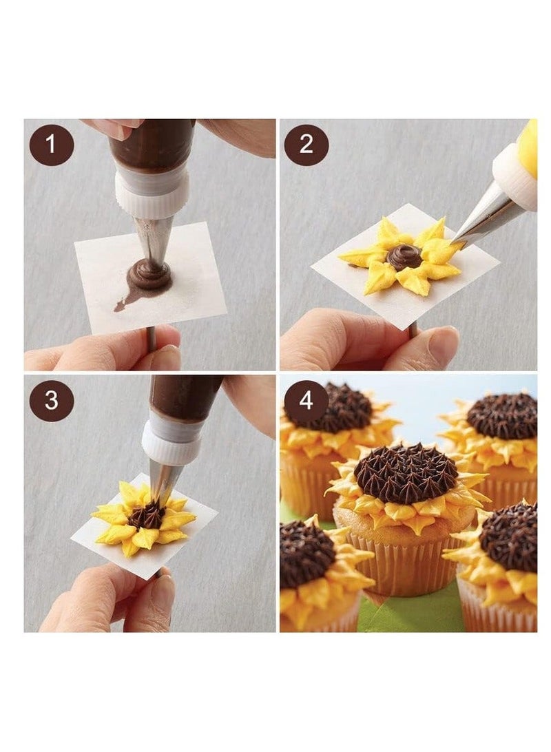 DUNISO Leaf Piping Bags and Tips Set 7 Pieces Piping Tips Set Cake Decorating Tips Icing Piping Nozzles Set Cupcake Decorating Kit Cupcake Pastry Tool Stainless Steel - Image 5