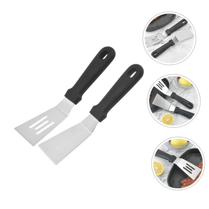 Zerodeko 2pcs Stainless Steel Slotted Spatula Set Heavy Duty Kitchen Utensils for Frying Grilling - Image 5