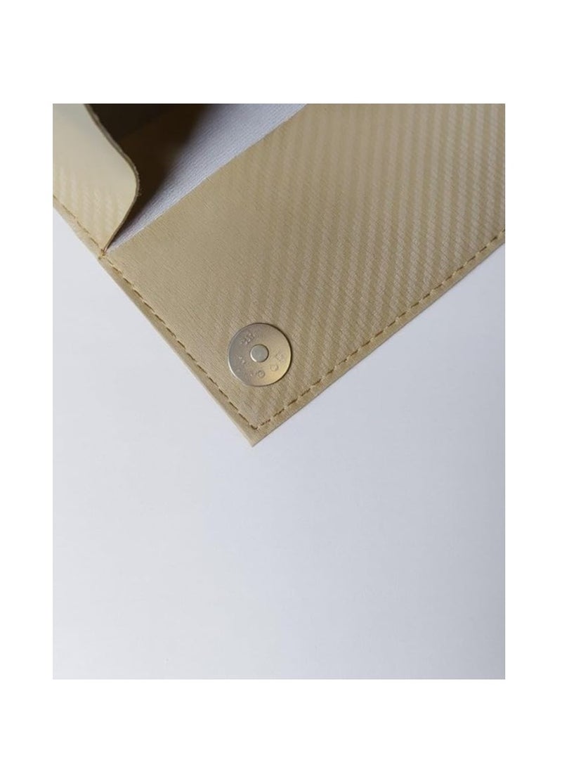 Luxury Leather Car Tissue Holder - Stylish and Versatile with Magnetic Closure (Beige Carbon Fiber) - Image 2