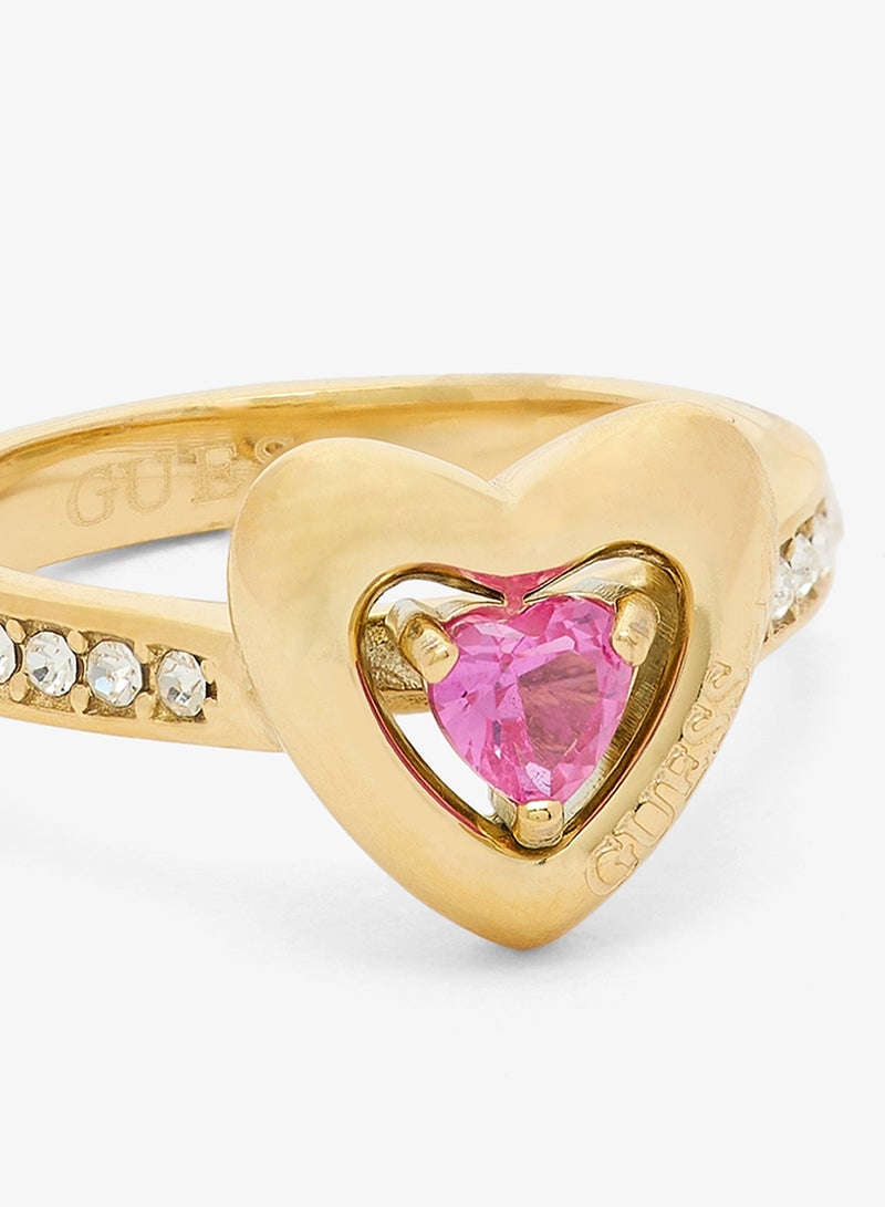 جس خاتم قلب كريستالي سوليتير - Image 4