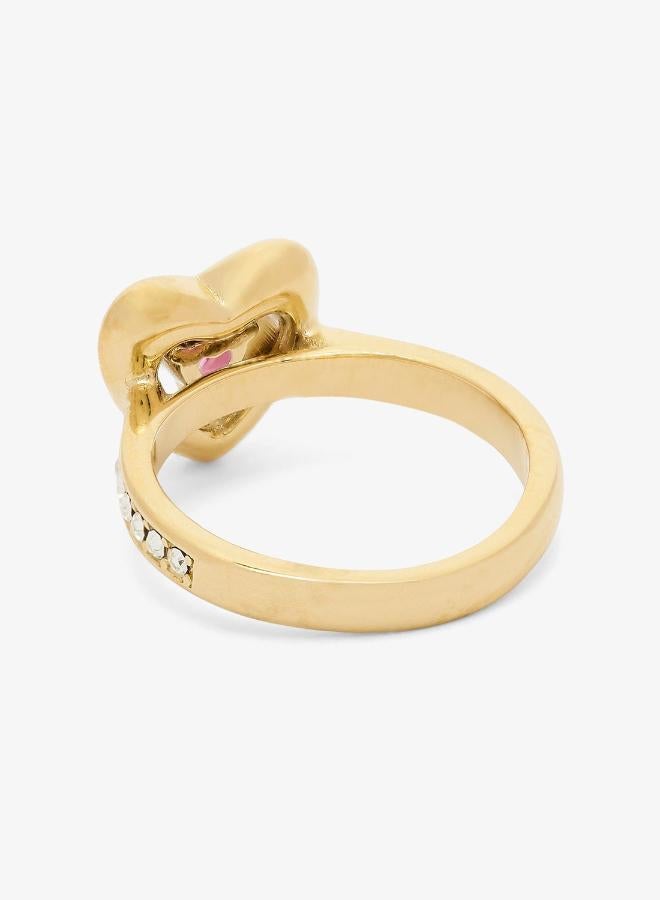 GUESS Crystal Heart Solitaire Ring - Image 3