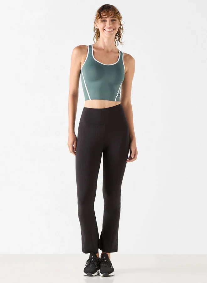 ADOT by Splash Round Neck Crop Tank Top with Racerback