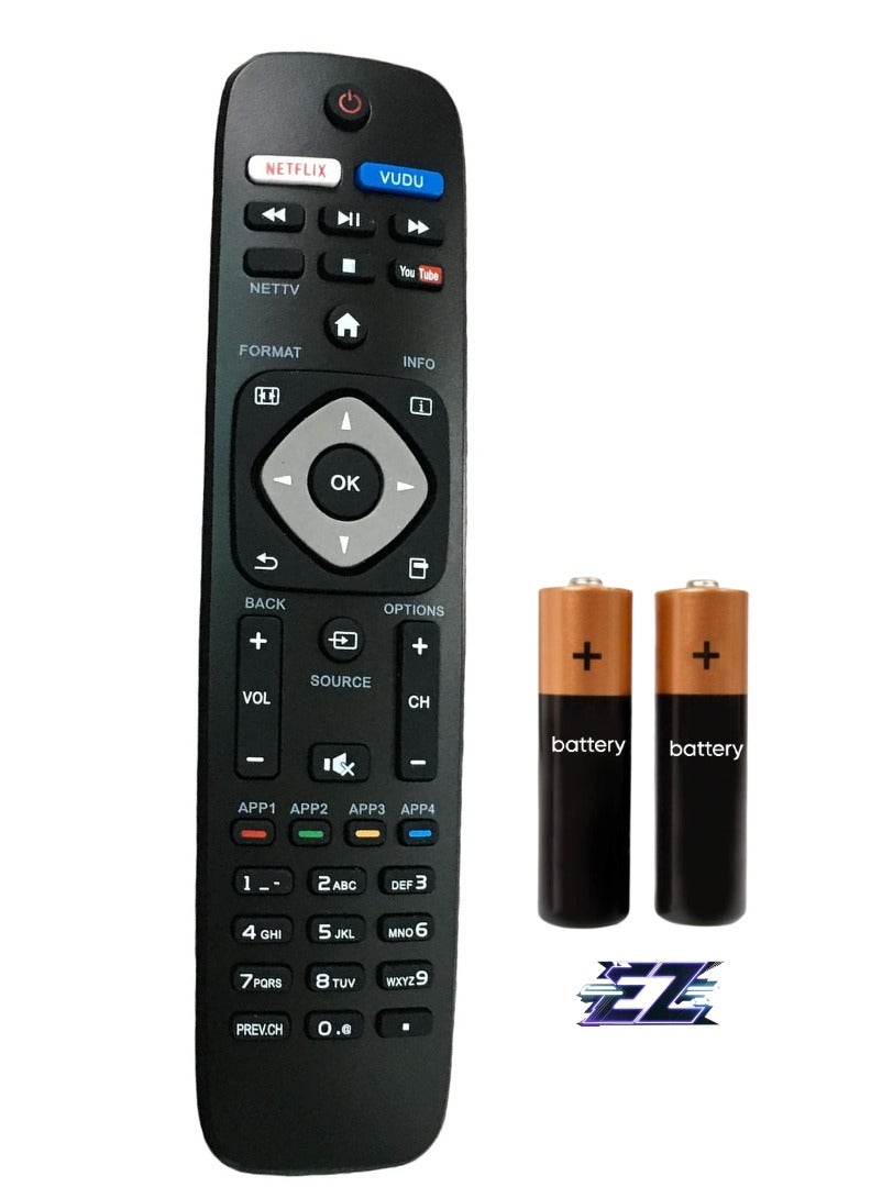 ELTRAZONE "Replacement Remote Control for Philips Smart TV – Compatible with URMT39JHG003, 39PFL2608, 39PFL2608/F7, 39PFL2608F7" - Image 1