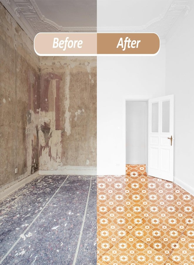 زنون قوالب بلاط قابلة لإعادة الاستخدام من زونون، 4 قطع، مقاس 12 × 12 بوصة، قوالب جدارية، قوالب رسم أنماط بلاط، قوالب لسجلات القصاصات، ديكورات الجدران والأرضيات والأقمشة (بأسلوب عصري) - Image 4