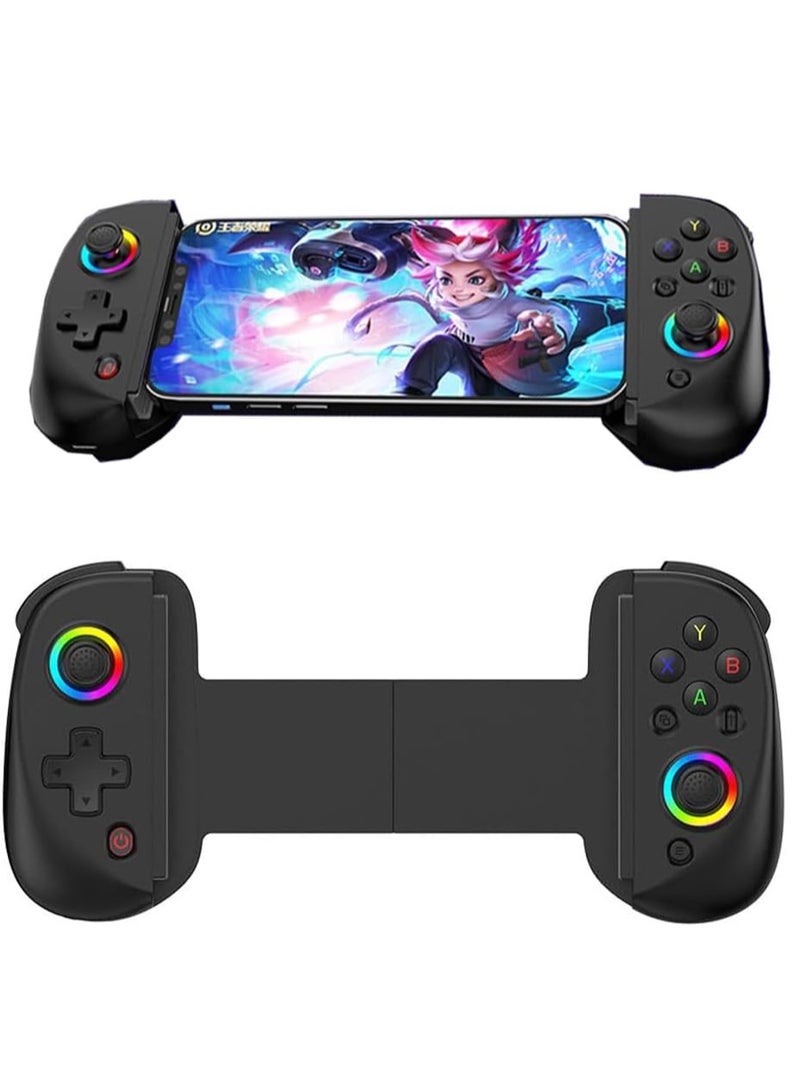 D8 Wireless Game Controller with Turbo and 6-axis Gyro RGB Light Bluetooth Compatible for Android iOS PS3 PS4 Switch PC - Image 1
