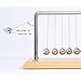 CERROPI Newton Cradle Balance Balls Newton Pendulum with 7 Balls Classic Newton Swing Ball Science Physics Gadget Desk Toys Accessories 55 Sec Swingtime Beech Wood Base - Image 4