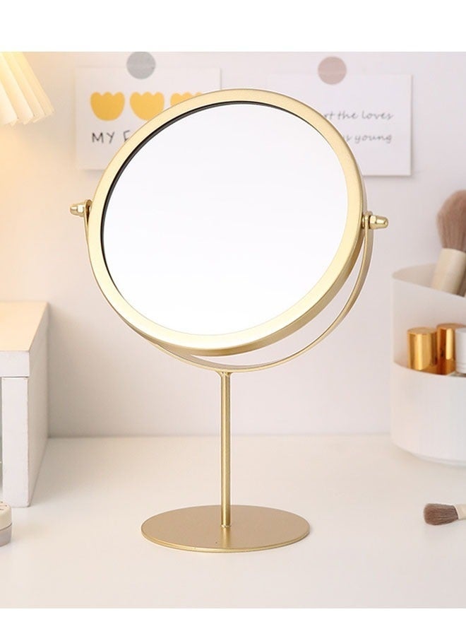 KLNAMAEAAN Long Golden Table Mirror - Celebrity Style Desktop Makeup Mirror for Dormitories and Students, Portable and Large - Image 1