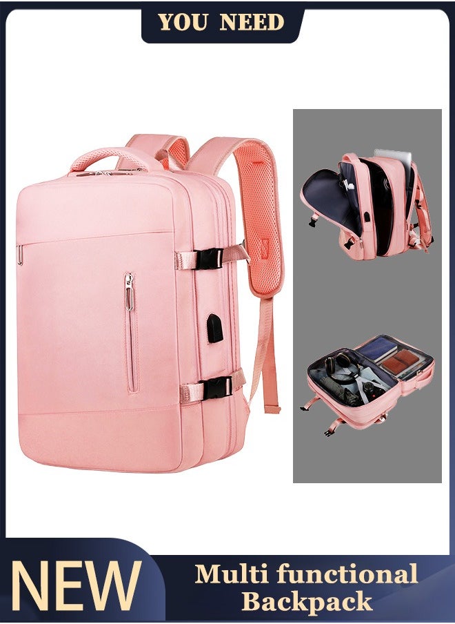Generic Woman's Travel Totes Large Capacity Business Backpack Waterproof Laptop Bag with USB Charging Port Multifunctional Computer Bag short distance Daypack  - Image 1