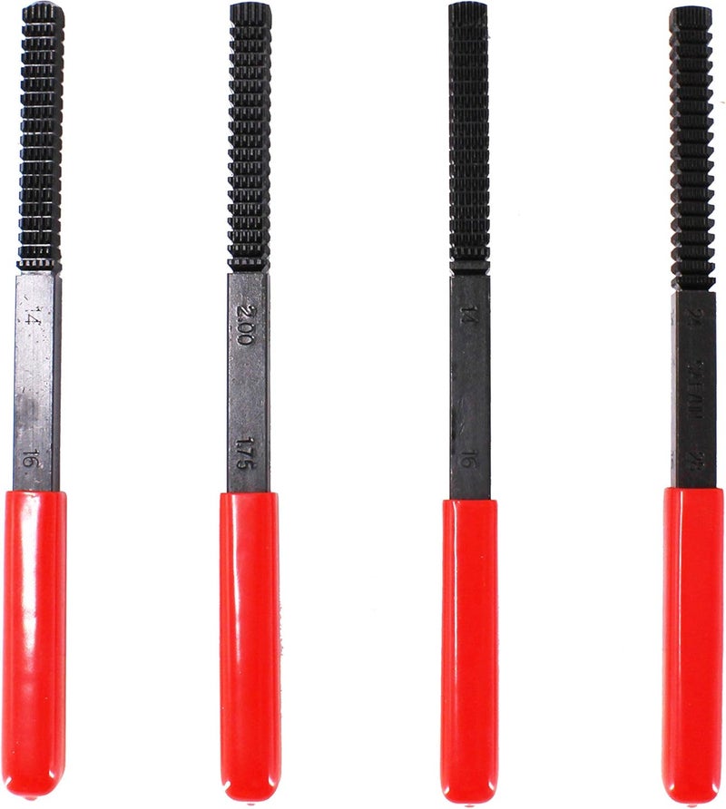 HFS (R)4PCS Thread Restoring Thread Repair File Set - High Carbon Steel Thread Repair Tool for Metric Threads (G Thread-4PC) - Image 1