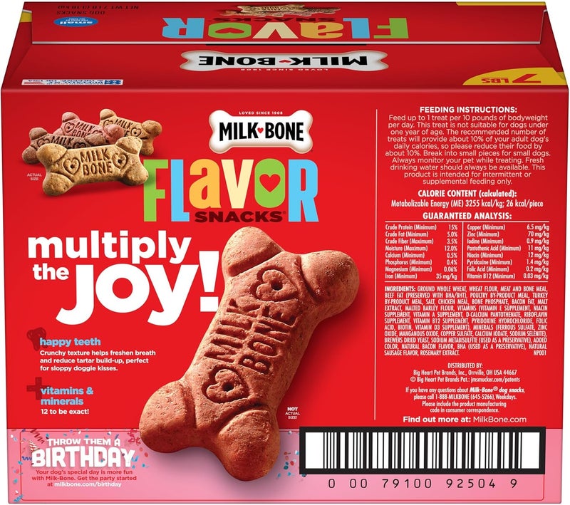 Milk-Bone Flavor Snacks Dog Treats - Small/Medium Biscuits, 7-Pound - Image 3