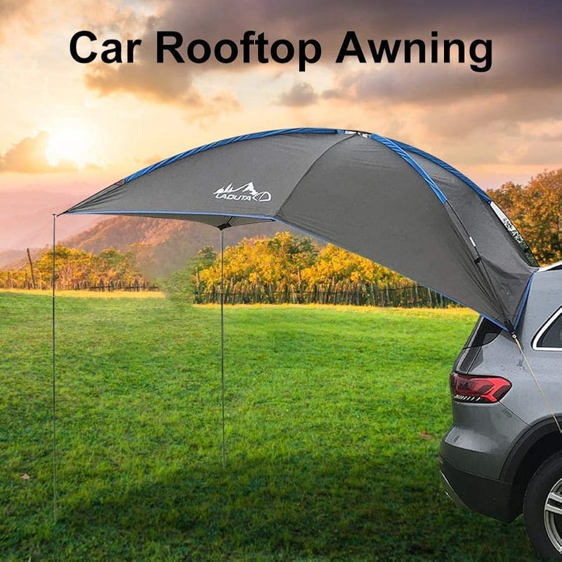 Ivaner Car Rooftop Awning Waterproof Tear Resistant Auto Camping Tent Durable Car Side Awning Anti-UV Tent for SUV MPV Trailer Beach Camping Auto Traveling Tent - Image 4