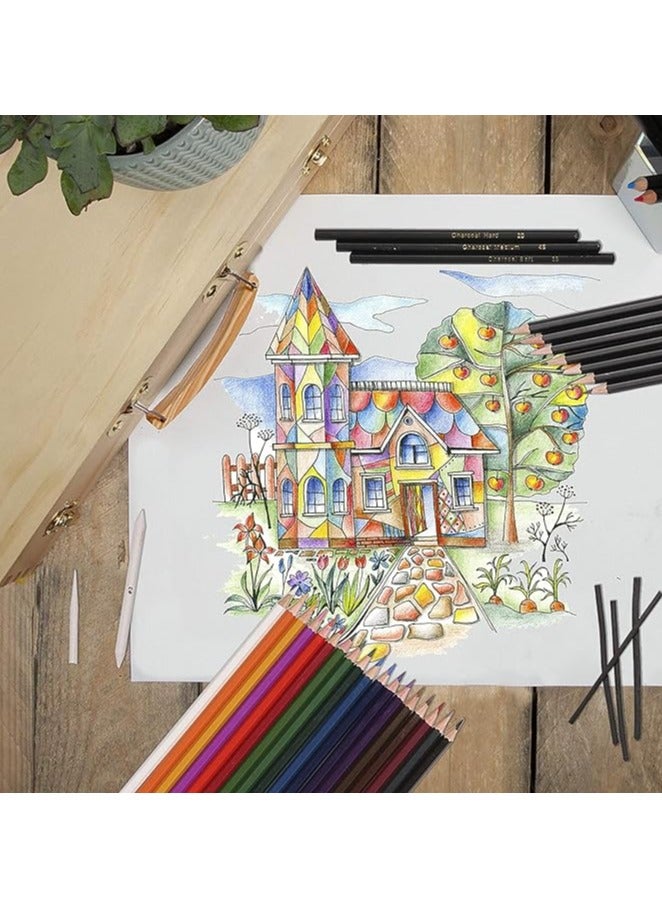 Shuban Art Supplies for Kids Deluxe Kids Art Set for Drawing Painting and More with Portable Art Box, Coloring Supplies Art Kits Best Great Gift for Kids (150Pcs -Blue) - Image 5