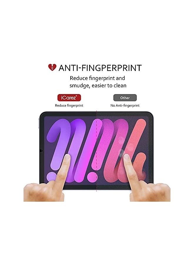 AMGREEN - iCarez Anti-Glare Matte Screen Protector for iPad Mini 6 2021/mini 7 2024 (A17 Pro) 8.3-inch Paper Feeling Reduce Fingerprint Bubble Free with Hinge Installation - Image 1