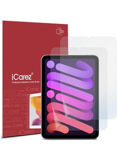 iCarez Anti-Glare Matte Screen Protector for iPad Mini 6 2021/mini 7 2024 (A17 Pro) 8.3-inch Paper Feeling Reduce Fingerprint Bubble Free with Hinge Installation