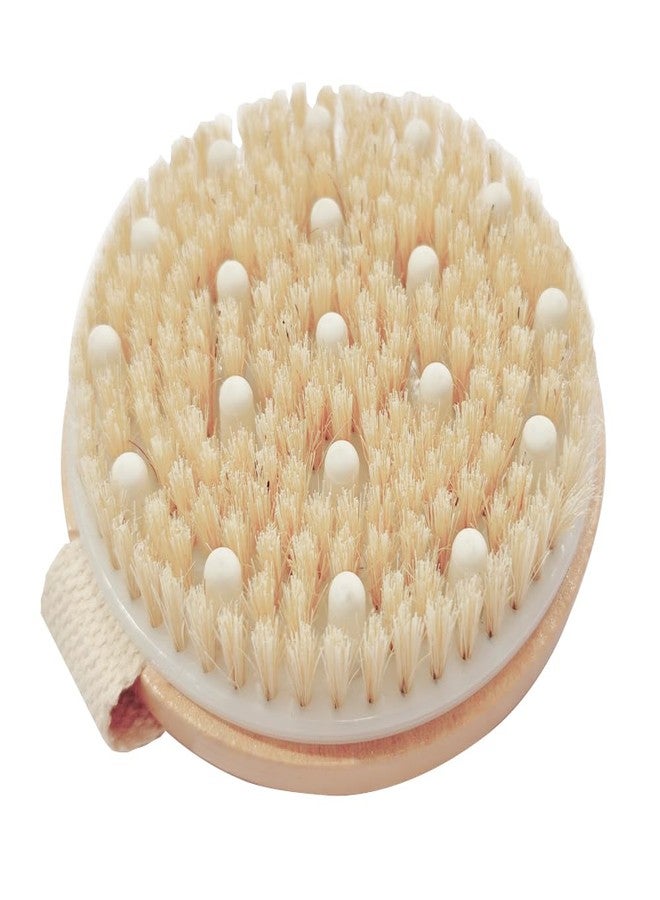 OHOO Bamboo Dry Body Brush Shower Brushing Removes Dry Skin with Massage Nodes Exfoliating Bath Brushes Body Scrubber - Image 1